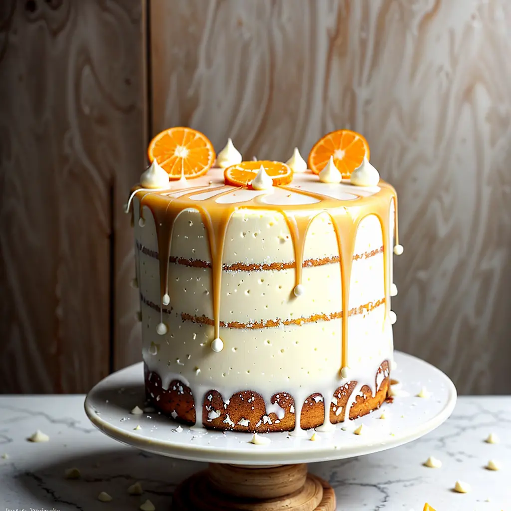 narancs kardamom torta fehercsokolades ganache